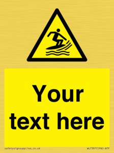 Custom Warning surf craft area